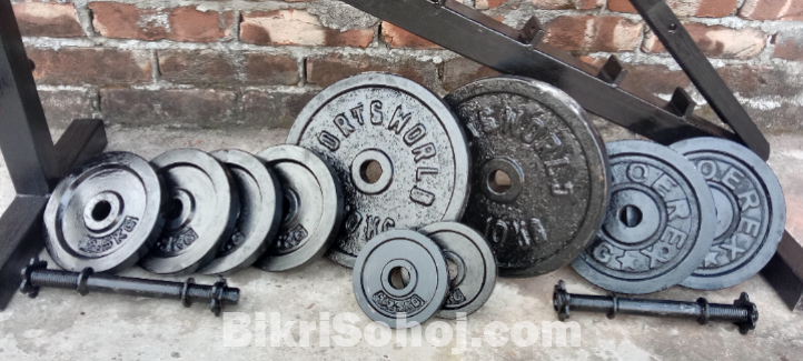 Gym Equipment for Sale: Leg Machine, Dumbbells,Cross Machine